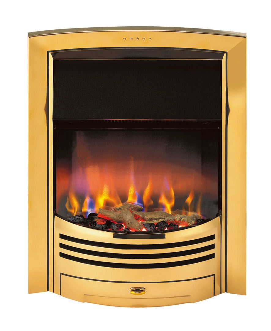 Dimplex | GLN20BR | Glencoe Optiflame3D Electric Inset Fire Brass – DB  Domestic Appliances