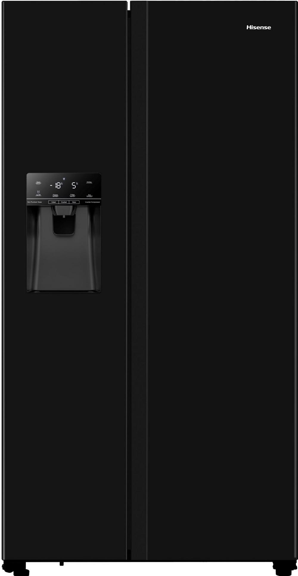 Hisense RS694N4TBE Black Non Plumbed American Fridge Freezer – DB