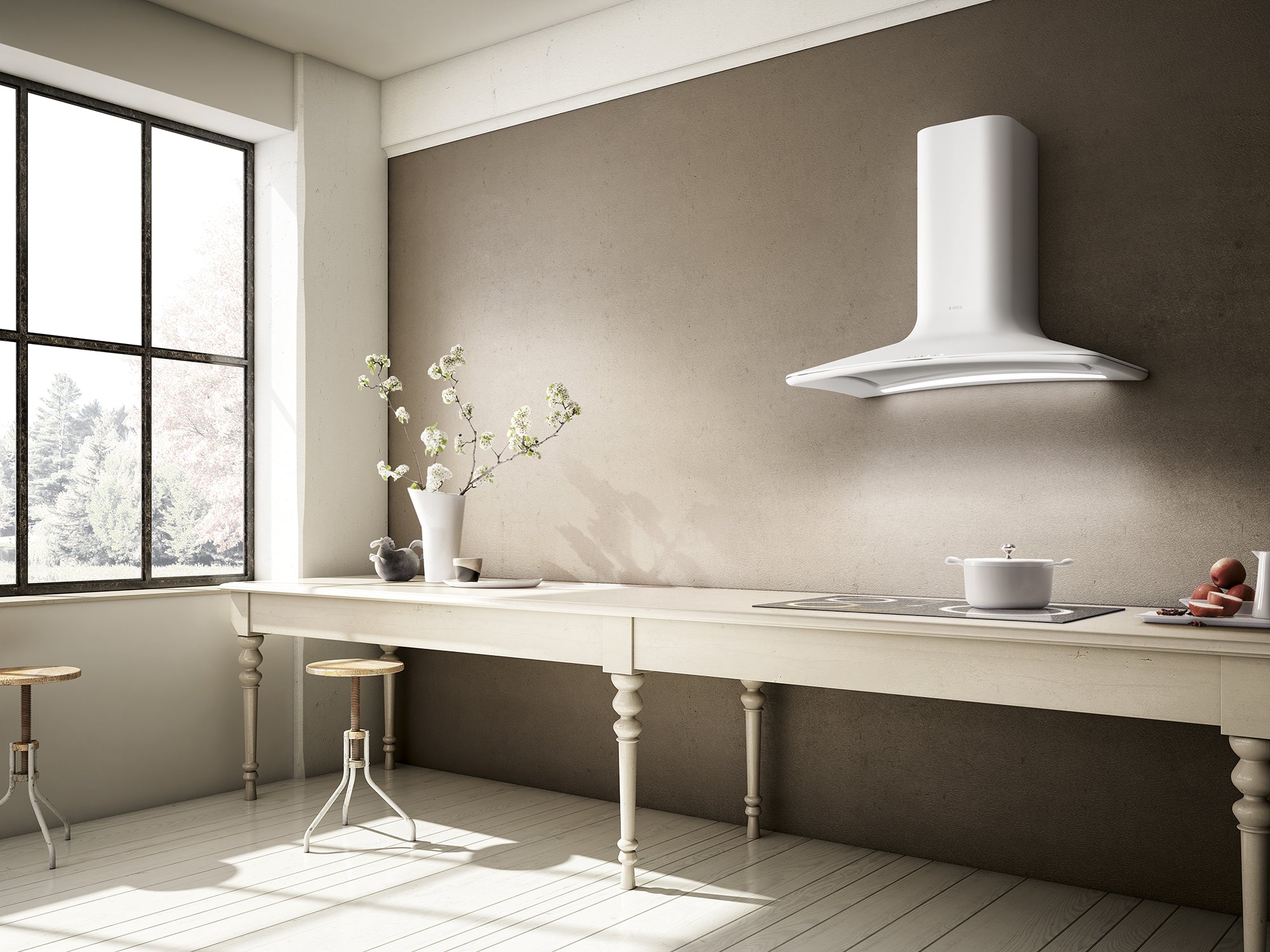 Elica DolceWH Ceiling Cooker Hood DB Domestic Appliances