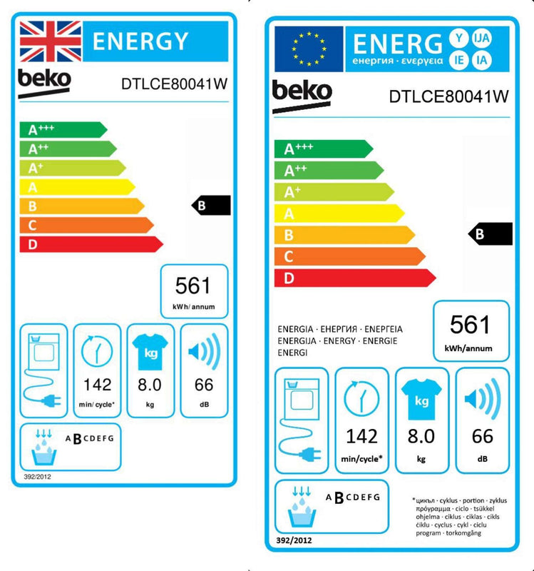 Beko DTLCE80041W Condenser Tumble Dryer - DB Domestic Appliances