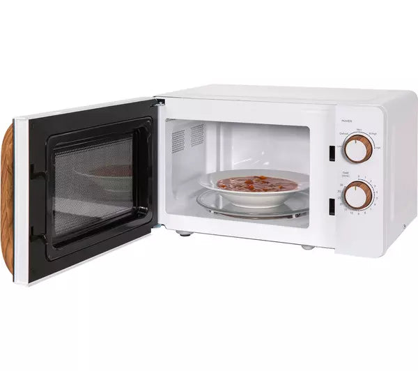 Russell Hobbs RHMM713W 17 Litre Single Manual Microwave Scandi White - DB Domestic Appliances