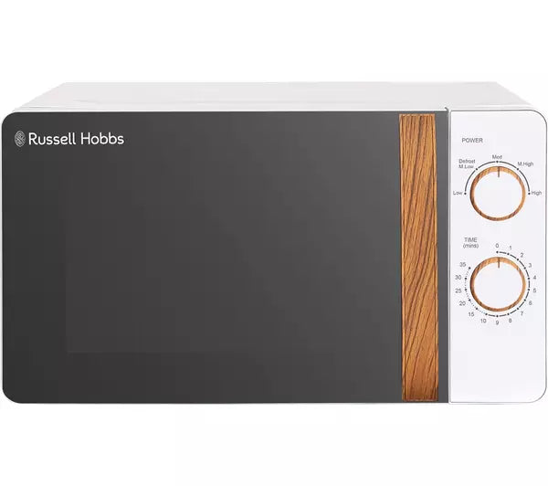 Russell Hobbs RHMM713W 17 Litre Single Manual Microwave Scandi White - DB Domestic Appliances