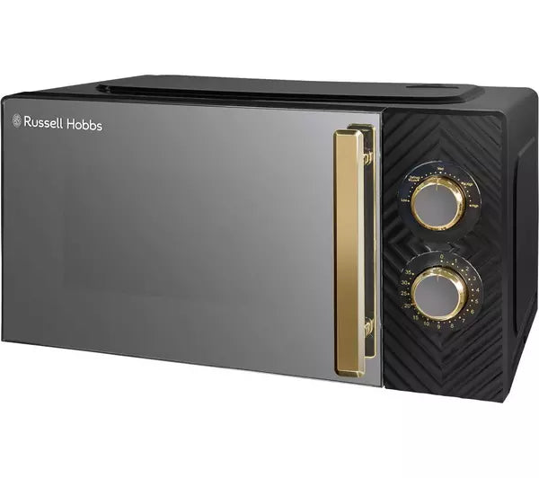 Russell Hobbs RHMM723B 17 Litre Single Manual Microwave Black & Gold - DB Domestic Appliances