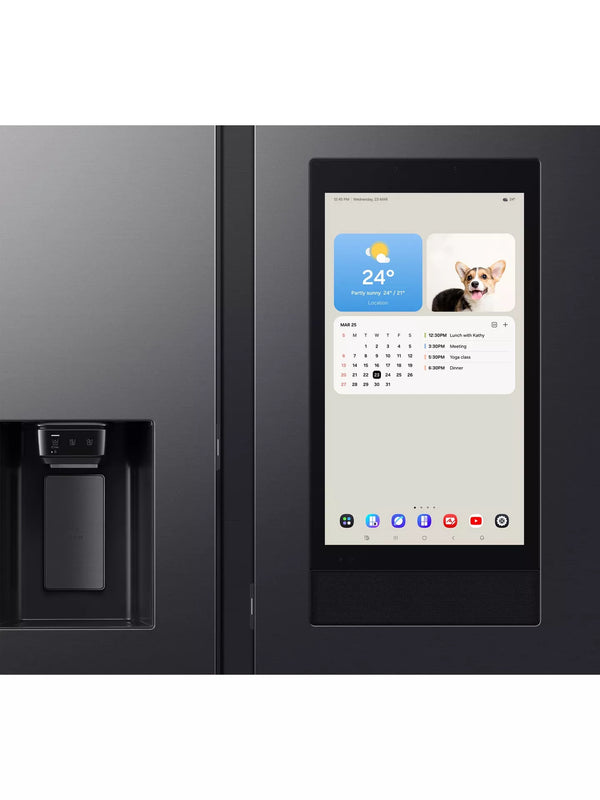 Samsung Bespoke AI Family Hub RS90F66BEFEU Black Plumbed American Fridge Freezer
