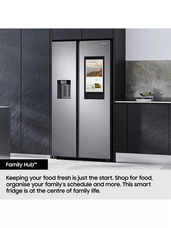 Samsung Bespoke AI Family Hub RS90F66BEFEU Black Plumbed American Fridge Freezer