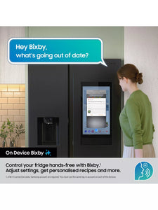 Samsung Bespoke AI Family Hub RS90F66BEFEU Black Plumbed American Fridge Freezer
