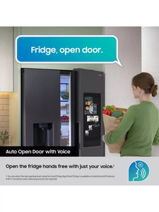 Samsung Bespoke AI Family Hub RS90F66BEFEU Black Plumbed American Fridge Freezer