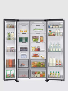 Samsung Bespoke AI Series 7 SpaceMax RS70F68QBT Silver American Fridge Freezer