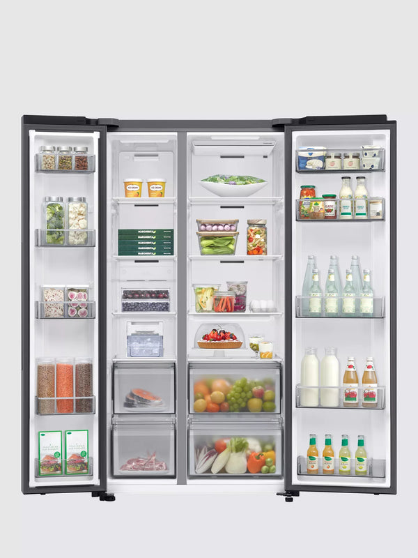Samsung Bespoke AI Series 7 SpaceMax RS70F68QBT Silver American Fridge Freezer