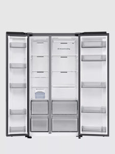 Samsung Bespoke AI Series 7 SpaceMax RS70F68QBT Silver American Fridge Freezer