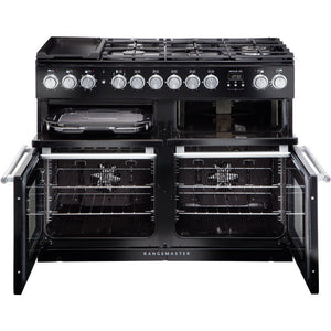 Rangemaster Nexus SE 110cm Dual Fuel Range Cooker Stainless Steel with Chrome