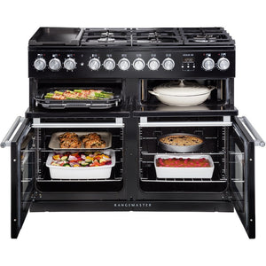 Rangemaster Nexus SE 110cm Dual Fuel Range Cooker Stainless Steel with Chrome