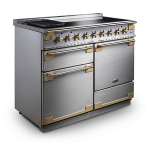 Rangemaster Elise Luxe ELS110EISS/AB 110cm Induction Range Cooker Stainless Steel with Antique Brass