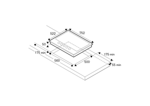 Bertazzoni P755CPRONE Professional Series 75cm Gas hob with Wok