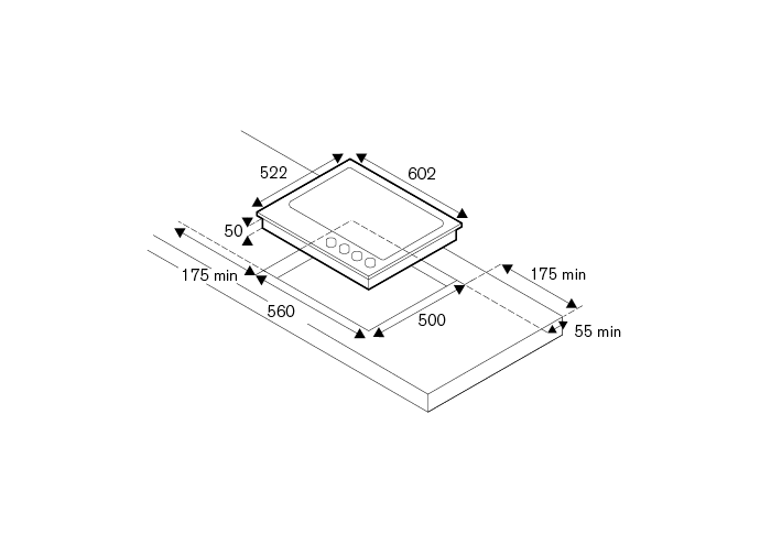Bertazzoni P604PRONE Professional Series 60cm Gas hob