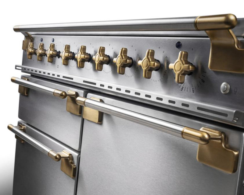 Rangemaster Elise Luxe ELS110EISS/AB 110cm Induction Range Cooker Stainless Steel with Antique Brass