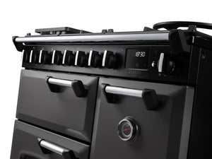 Rangemaster Classic Deluxe CLDL90DFPGBL/CM1 90cm Dual Fuel Gloss Black/Chrome