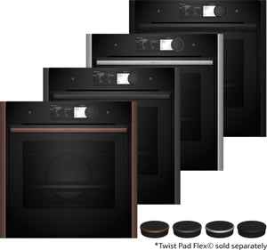 Neff B69CY7MY0 N90 Flex Design Pyrolytic Built In Single Oven Anthracite Grey Trim + Twist Pad Flex®
