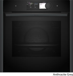 Neff B69CY7MY0 N90 Flex Design Pyrolytic Built In Single Oven Anthracite Grey Trim + Twist Pad Flex®