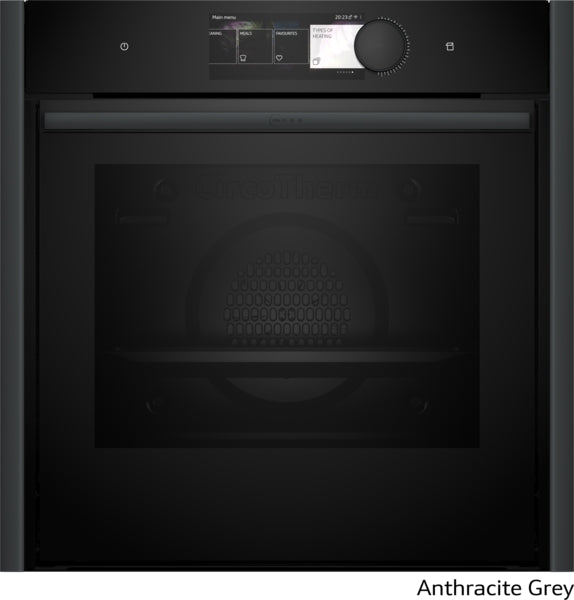 Neff B69CY7MY0 N90 Flex Design Pyrolytic Built In Single Oven Anthracite Grey Trim + Twist Pad Flex®