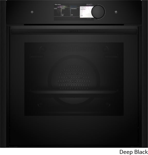 Neff B69CY7MY0 N90 Flex Design Pyrolytic Built In Single Oven Deep Black Trim + Twist Pad Flex®