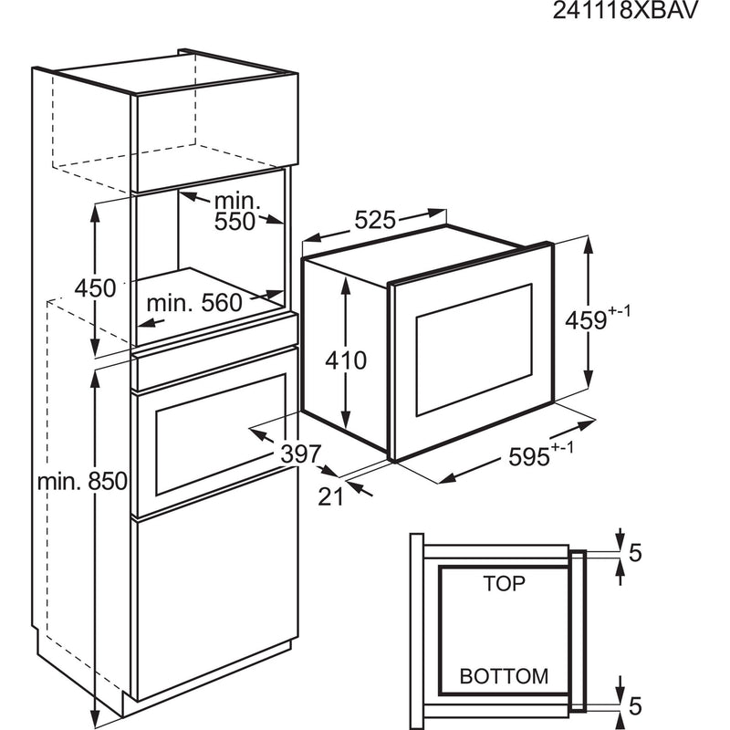 AEG OB6SM261UB 6000 Series 26L Built-In Microwave