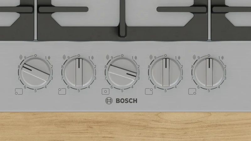 Bosch PCQ7A5I90 Series 6 Gas Hob 75cm Stainless Steel