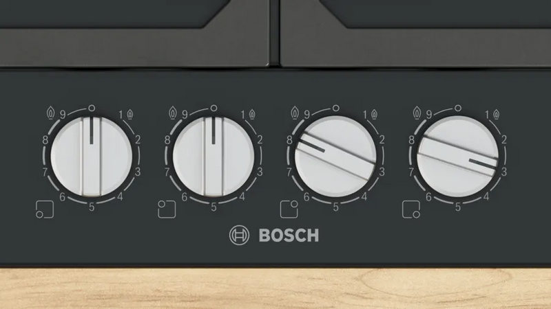 Bosch PCP6A6I90 Series 6 Gas hob 60cm Enamel Black