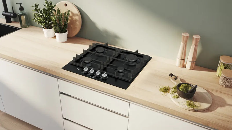 Bosch PCP6A6I90 Series 6 Gas hob 60cm Enamel Black