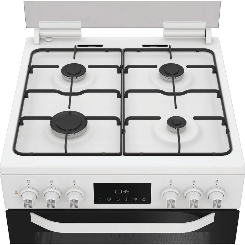 Hotpoint HDD6GDC2W White Freestanding Dual Fuel Cooker