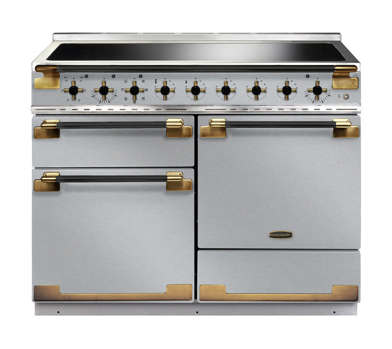 Rangemaster Elise Luxe ELS110EISS/BE 110cm Induction Range Cooker Stainless Steel with Black Antique Brass