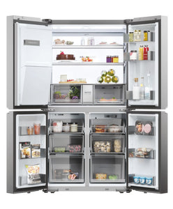 Haier HCR7918EIMP Series 7 American Fridge Freezer Platinum Inox