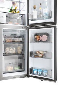 Haier HCR7918EIMP Series 7 American Fridge Freezer Platinum Inox