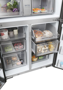 Haier HCR7918EIMP Series 7 American Fridge Freezer Platinum Inox