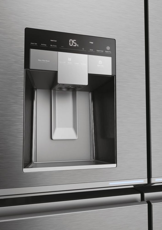 Haier HCR7918EIMP Series 7 American Fridge Freezer Platinum Inox