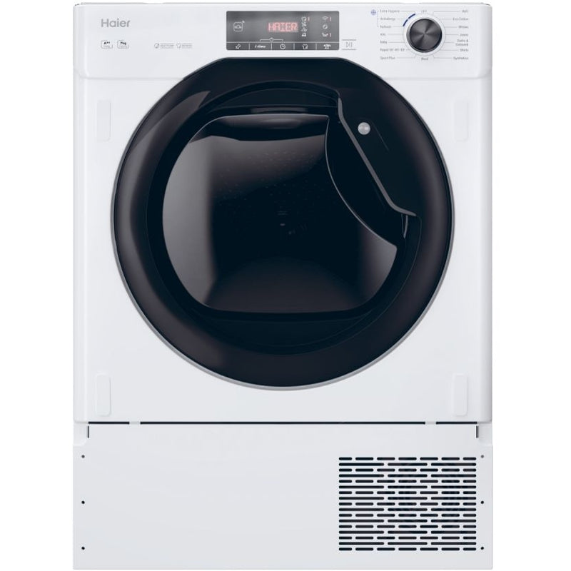 Haier HDBI H7A2TBEX-80 7kg White Integrated Heat Pump Tumble Dryer
