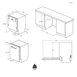 Hoover HI 4E7L0S-80 14 Place Freestanding Full Size Dishwasher