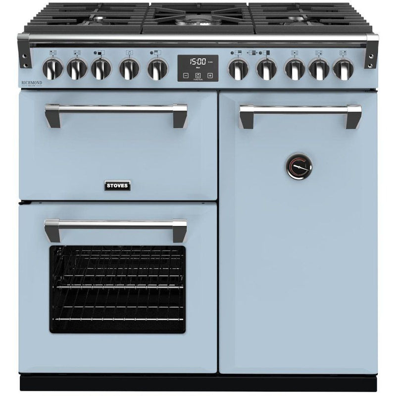 Stoves Richmond Deluxe S900DF 90cm Dual Fuel Range Cooker 444411406 Bright Skies - DB Domestic Appliances