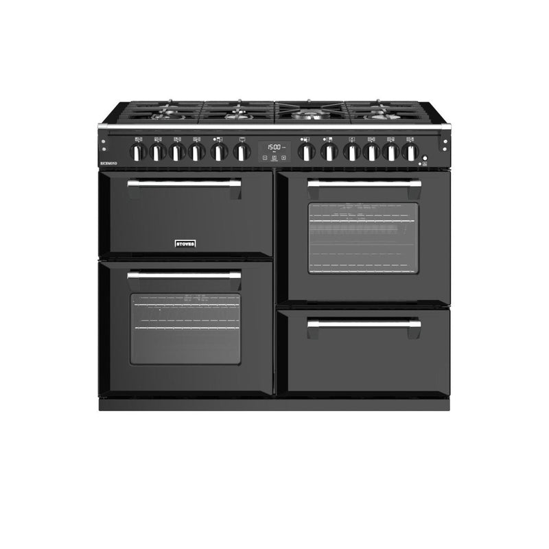 Stoves Richmond S1100DF MK22 Black 110cm Dual Fuel Range Cooker 444411419 - DB Domestic Appliances