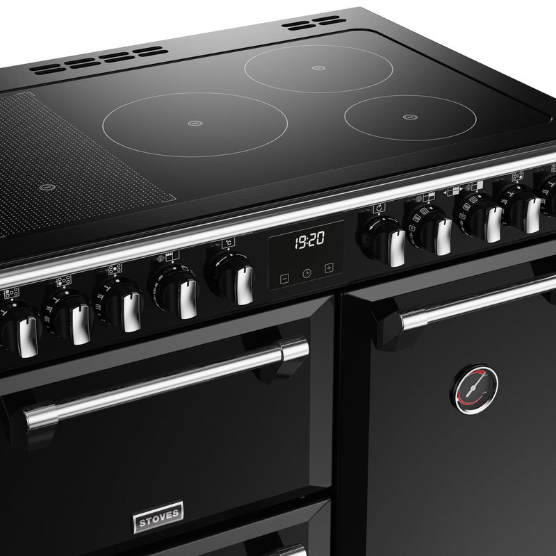 Stoves Richmond Deluxe D900Ei RTY Black 90cm Induction Range Cooker 444411436 - DB Domestic Appliances