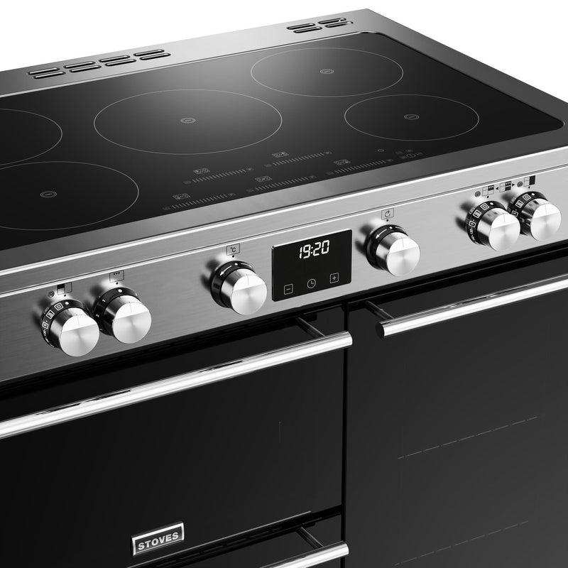 Stoves Precision Deluxe D900Ei TCH Stainless Steel 90cm Induction Range Cooker 444411491 - DB Domestic Appliances