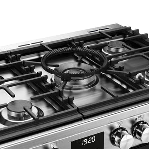 Stoves Precision Deluxe D100DF Stainless Steel 100cm Dual Fuel Range Cooker 444411493 - DB Domestic Appliances