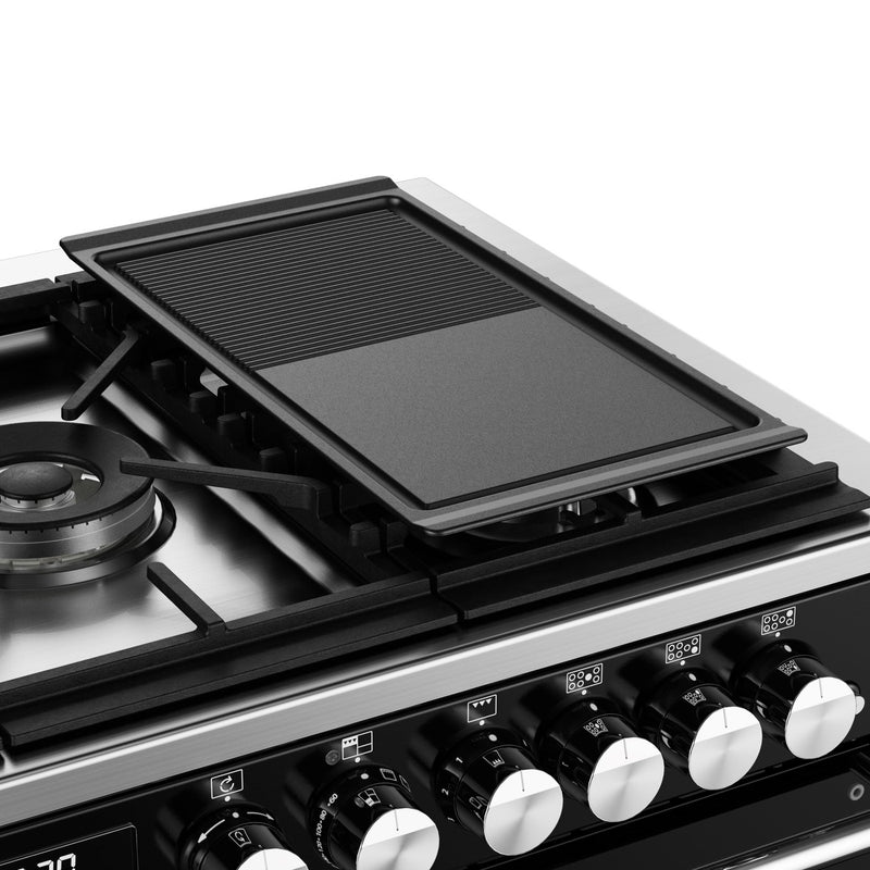 Stoves Precision Deluxe D1100DF Black 110cm Dual Fuel Range Cooker 444411501 - DB Domestic Appliances