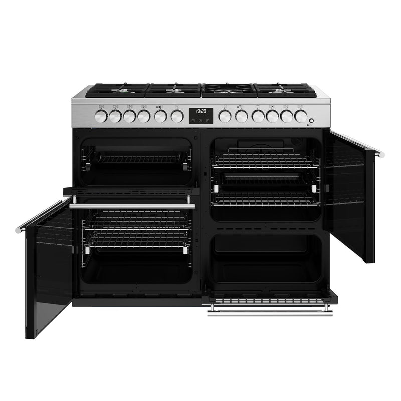 Stoves Precision Deluxe D1100DF Stainless Steel 110cm Dual Fuel Range Cooker 444411502