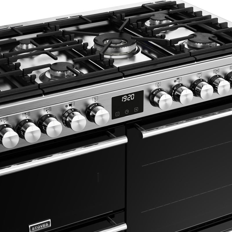 Stoves Precision Deluxe D1100DF Stainless Steel 110cm Dual Fuel Range Cooker 444411502 - DB Domestic Appliances