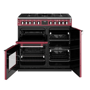 Stoves Richmond Deluxe S900DF Chilli Red 90cm Dual Fuel Range Cooker 444411513