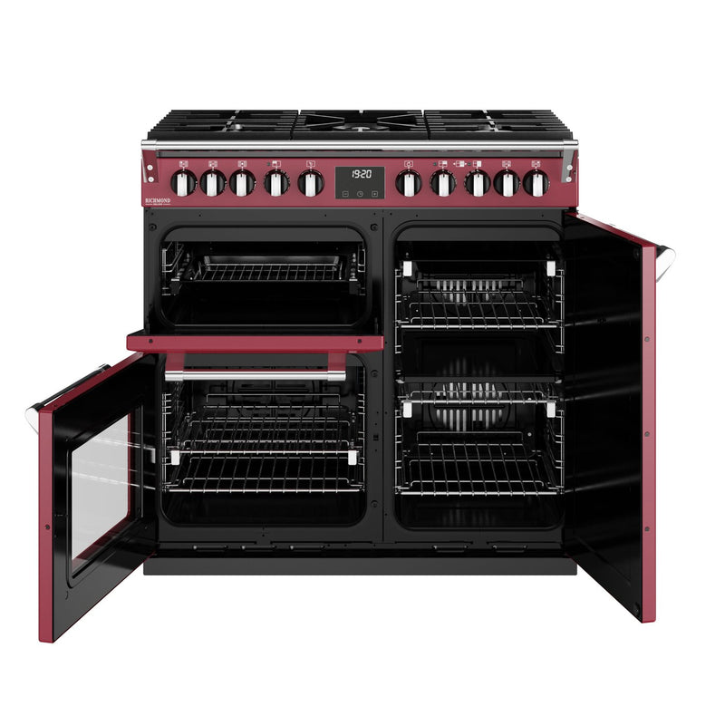 Stoves Precision Deluxe D900Ei TCH Chili Red 90cm Induction Range Cooker 444411533 - DB Domestic Appliances