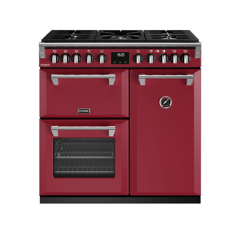Stoves Richmond Deluxe S900DF Chilli Red 90cm Dual Fuel Range Cooker 444411513