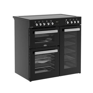 Belling RCA Cookcentre 90E 90cm Ceramic Range Cooker 444411791 Black