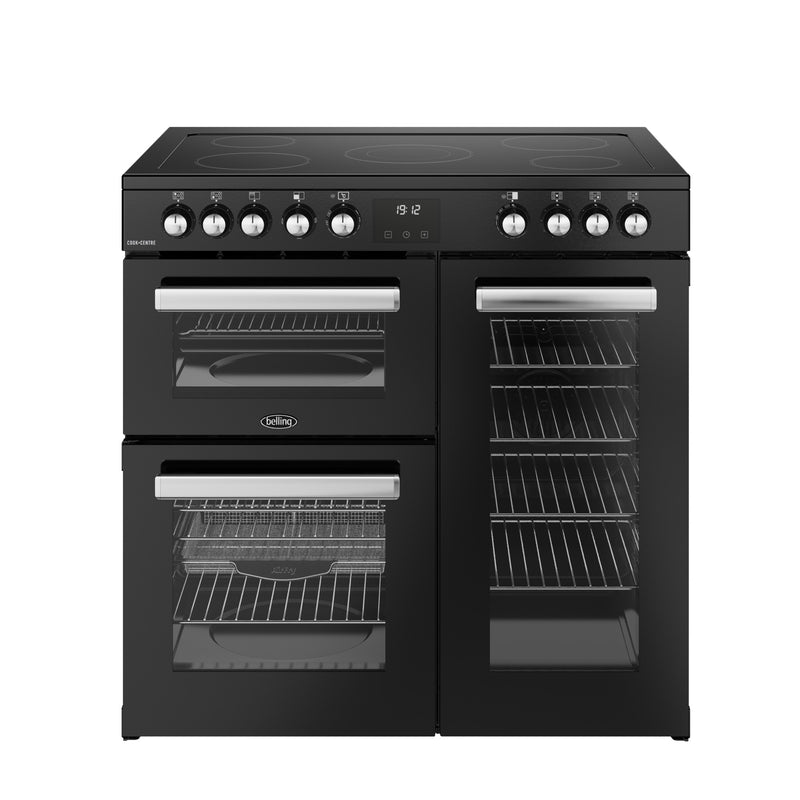 Belling RCA Cookcentre 90E 90cm Ceramic Range Cooker 444411791 Black